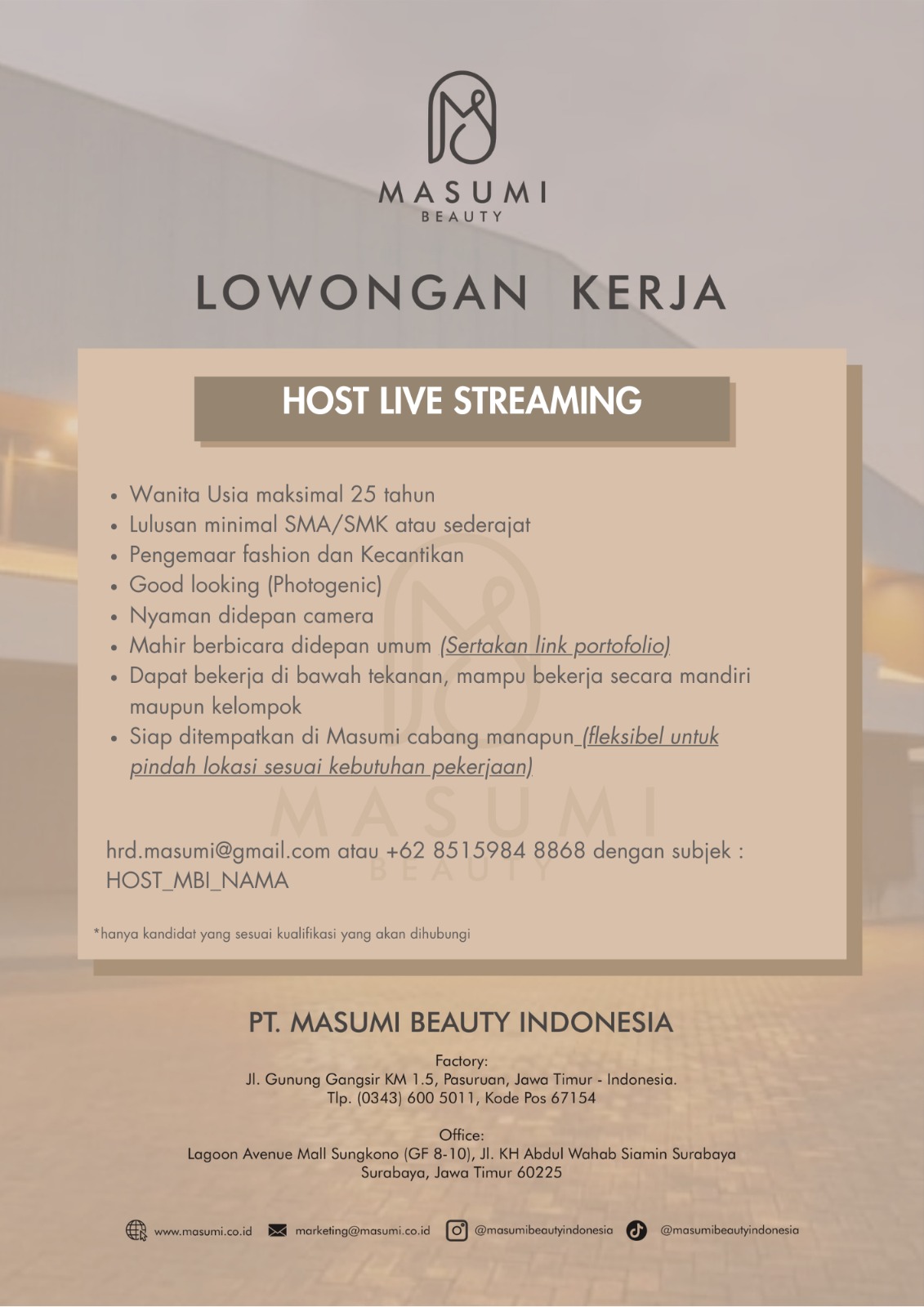 lowongan-kerja-host-live-streaming-masumi-beauty-indonesia-2025